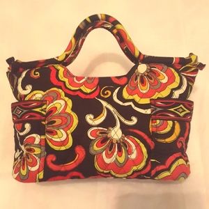 Vera Bradley Vintage Paisley Rolled Top Handle Handbag/Satchel